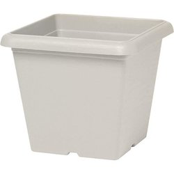 Vierkante bloempot - GARDEN ID - Teramo witte steen - 40 x 35 cm - Kra