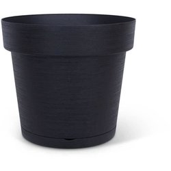 Water reserve pot - GARDEN ID Glamour - Anthracite 40 cm - Grainy surf