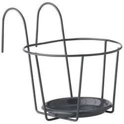 Balcony Pot Holder - GARDEN ID - 21 cm Anthracite - Optimal Size - Ele