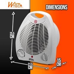 Heizlüfter - 2000 W - WARM TECH - 240 V - Bis zu 15 m3 - Weiß