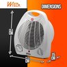 Heizlüfter - 2000 W - WARM TECH - 240 V - Bis zu 15 m3 - Weiß