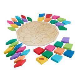 Puzzle mandala in legno Fisher-Price-Puzzle con motivi geometrici da 4