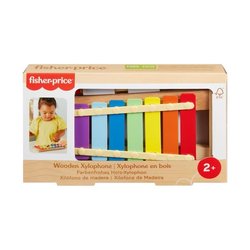 Fisher-Price-Xilofón de madera, instrumento musical con 2 piezas HXV13