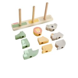 Fisher-Price-Houten Stapel- en Sorteerdieren, 10 stuks HXV04