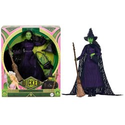 Bambola Mattel-Wicked-Elphaba con capelli intrecciati e pose multiple 