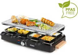 Macchina per raclette - DOMO - DO9262G - 8 persone - Pietra di cottura