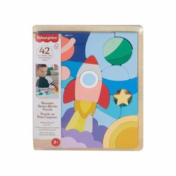 FISHER-PRICE Puzzle in Legno Puzzle Spazio 42 pezzi per i più piccoli 