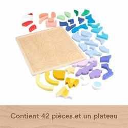FISHER-PRICE Puzzle in Legno Puzzle Spazio 42 pezzi per i più piccoli 