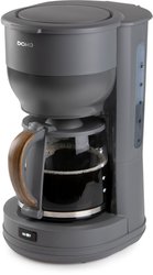 Cafetera de filtro - DOMO - DO754K - 1,25 L - 10 tazas - Gris / Madera