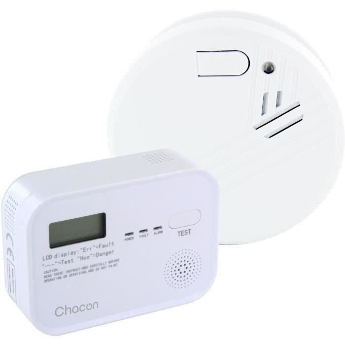 CHACON - Pack rilevatore di fumo + allarme co