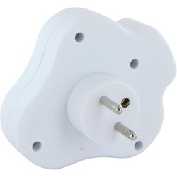 Domino 3x16A - CHACON - Triangle with switch - White