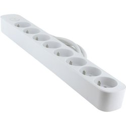 Regleta - CHACON - 8 x 16 A - Con interruptor - Cable de 1,5 m