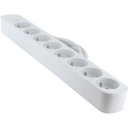 Regleta - CHACON - 8 x 16 A - Con interruptor - Cable de 1,5 m