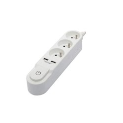 CHACON Stekkerdoos met schakelaar 3 uitgangen 16 A en 2 uitgangen USB 