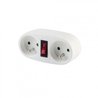 CHACON Biplite socket 2x16A with white switch
