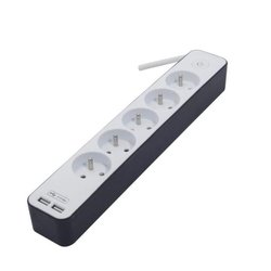 Chacon Multiprise Bloc 5 Pots 16 A With 2 USB ports and cable 1.5 m HO