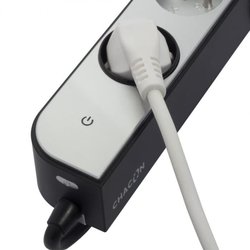 CHACON Bloc multiprise 5 prises 16 A avec 2 ports USB et câble 1,5 m H