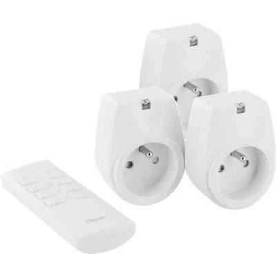 Chacon set of 3 on/off dations+ 2000W remote control - fr