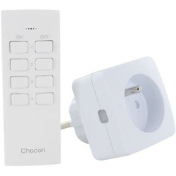 Set van 2 mini-stopcontacten - CHACON - Aan/Uit - 2300 W (FR) + afstan