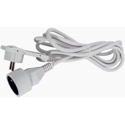 CHACON 3m verlengsnoer met witte platte stekker
