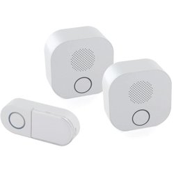 Kit de timbre inalámbrico CHACON con 2 receptores DIO Design 200m