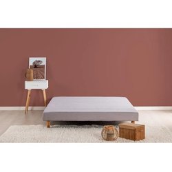 DEKO DREAM Rakenne Sommier tapissier a lattes 140 x 190 cm - Bois mass