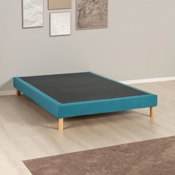 Gepolsterter Bettkasten  140 x 190 cm  Türkisblau  Bausatz  DEKO D