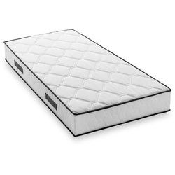 Ensemble matelas sommier 90 x 190 cm Hauteur 19 cm - ressorts ensachés