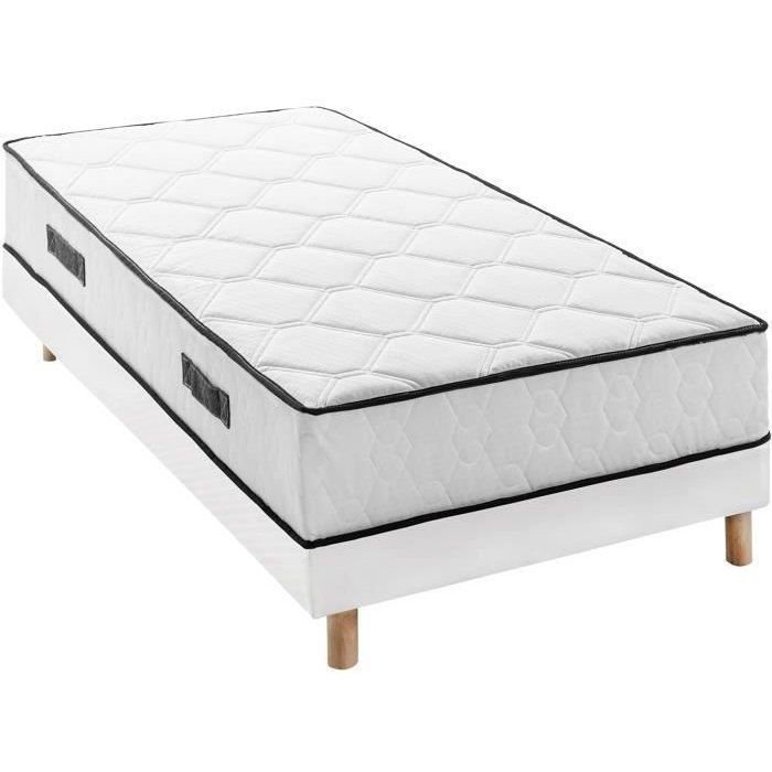 Matratzen- und Boxspring-Set 90 x 190 cm Höhe 27 cm  Taschenfedern  