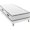 Matratzen- und Boxspring-Set 90 x 190 cm Höhe 27 cm  Taschenfedern  