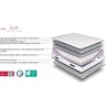 Boxspring- und Matratzenset - PARIS - 140 x 190 - Federn - Lattenrost