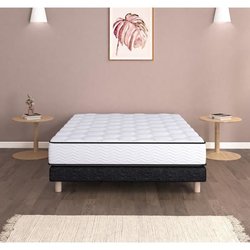 Boxspring- und Matratzenset - PARIS - 160 x 200 - Federn - Lattenrost