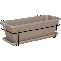 ARTEVASI - Jardinera de balcón venezia kit 50cm taupe 50 x 19,5 x h16,