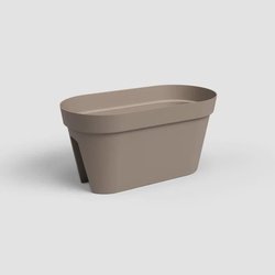 Jardinera de balcón Capri ARTEVASI - 30 x 60 x H 30 cm - 26.8 L - Gris