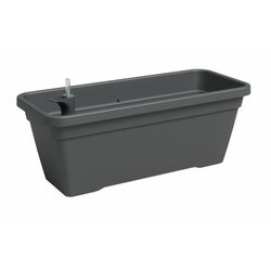 Jardinera - Plástico - Antracita - Rectangular - L77,9 x P24 x H22cm -