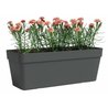 Jardinera - Plástico - Antracita - Rectangular - L49,9 x P20 x H18,1cm