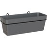 ARTEVASI Kit balcon Jardiniere - CAPRI RE - 50cm - Anthracite - 50,2 x
