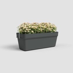 ARTEVASI Kit balcon Jardiniere - CAPRI RE - 50cm - Anthracite - 50,2 x