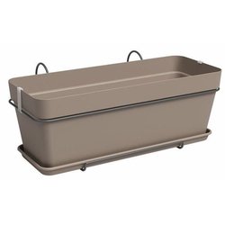 ARTEVASI - Kit fioriera Capri 50cm v2 tortora 50.2 x 28.5 x h20.7 cm -