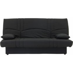 DREAM 3-Sitzer-Schlafsofa - Schwarzer Stoff - Moderner Stil - B 190 x 