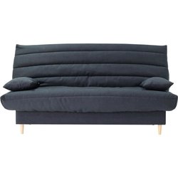 Clic Clac 3 Plätze LIV 20 - Grauer Soro-Stoff - Bett 125x190 cm - Mit 
