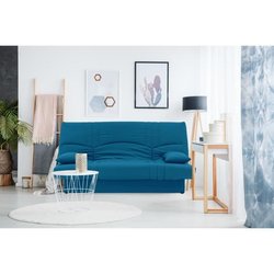 DREAM 3-Sitzer-Schlafsofa - Stoff in Entenblau - Modernes Slyle - B 19