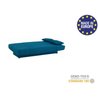 DREAM 3-Sitzer-Schlafsofa - Stoff in Entenblau - Modernes Slyle - B 19