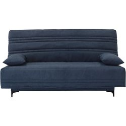 3-Sitzer-Schlafsofa - blauer Stoff - Moderner Stil - L199 x P96 x 10