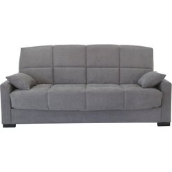 3-Sitzer-Schlafsofa  Hellgrau  14 cm Matratze  130 x 190 cm  MEGAN