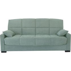 3-Sitzer-Schlafsofa MEGAN 14  Mandelgrüner Soro-Stoff  Mit Armlehnen