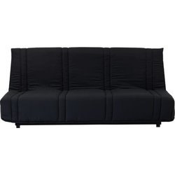 3-Sitzer-Schlafsofa - Schwarzer Stoff - Moderner Stil - B 193 x T 92 c