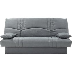 THELMA 3-Sitzer-Schlafsofa  mittelgrauer Soro-Stoff  Bett 125 x 190 