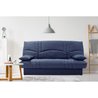 THELMA 3-Sitzer-Schlafsofa  dunkelblauer Soro-Stoff  Bett 125 x 190 