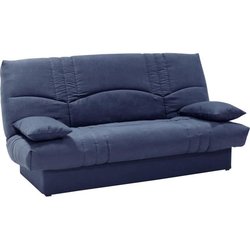 THELMA 3-Sitzer-Schlafsofa  dunkelblauer Soro-Stoff  Bett 125 x 190 